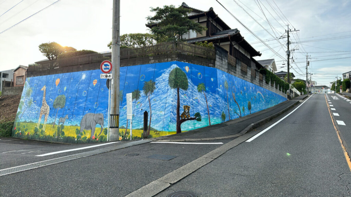 多布施川（佐賀市）風景画 アクリル絵の具